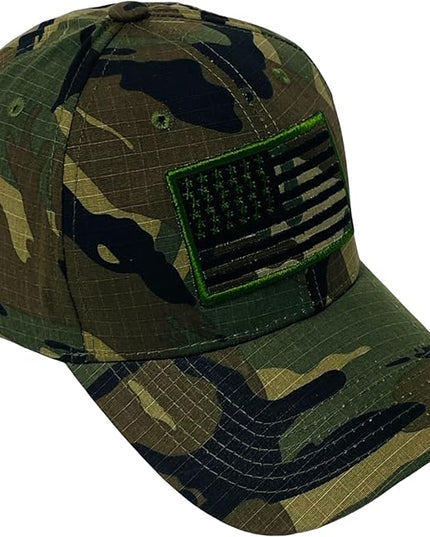 Roytrense Embroidered American Flag Unisex Baseball Cap (100% Cotton)