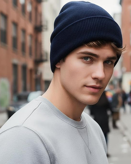 Pistha 12 Pack Beanie Hats Winter Hats for Men Women Knit Cuffed Skull Cap Warm Bulk Pack Gifts for Christmas Cold Weather