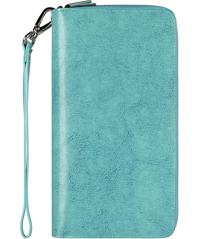 Lavemi Small Compact Women Wallet RFID Blocking Genuine Leather Bifold Purse with ID Windows