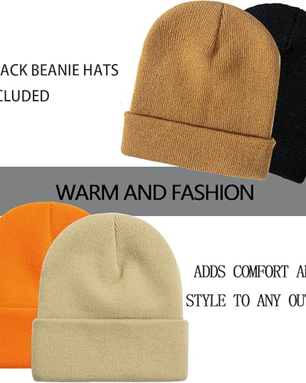 ZOORON 1&2 Pack Beanie for Men Women Slouchy Beanie Hats Winter Knit Caps Soft Ski Hat Unisex