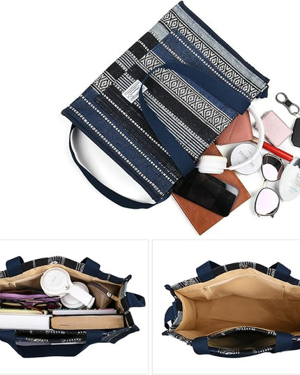 Valleycomfy Corduroy Tote Bag for Women Travel Crossbody Bag Purse Women Shoulder Bags Work Handbags Everyday Hobo Bag