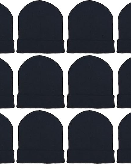 48x Winter Beanies & Gloves Combo Pack, Bulk Pack for Men Women, Warm Cozy Gift