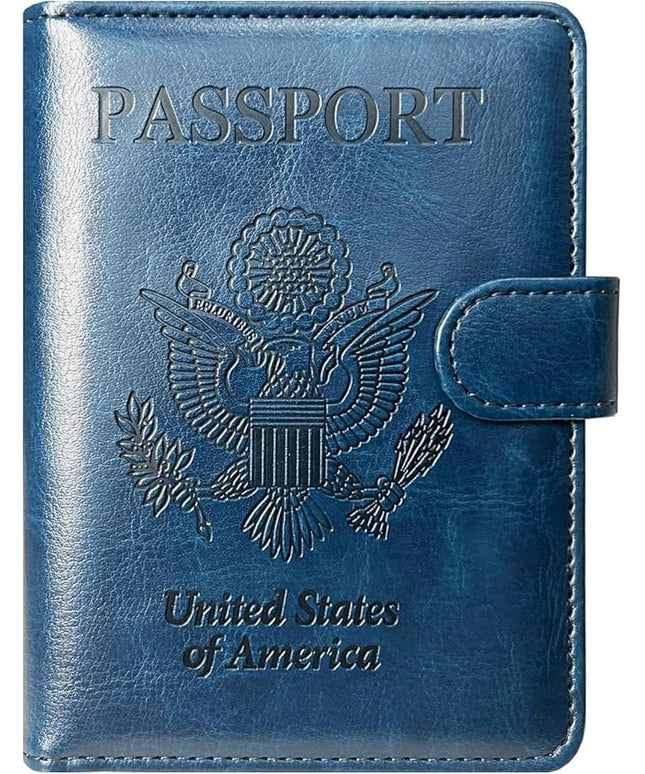 Passport Holder Cover, ACdream Protective Premium Leather RFID Blocking Wallet Travel Case for Passport/Credit Card/Air Ticket,
