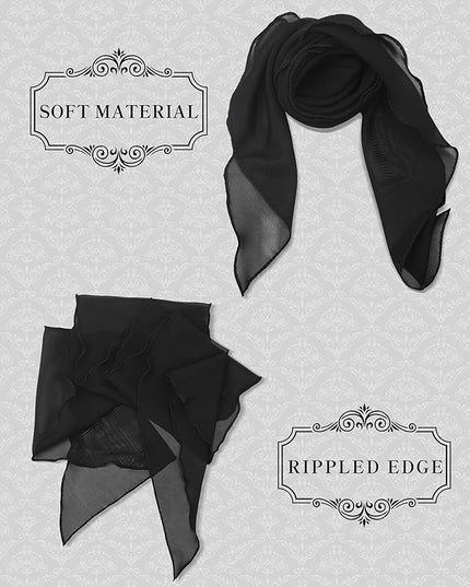 Chiffon Scarf for Women, Removable Flower Neck Scarf Light Soft Fashion Rose Scarves Versatile Headband or Hair Band