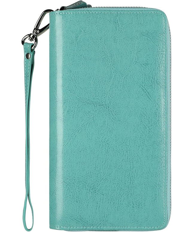 Lavemi Small Compact Women Wallet RFID Blocking Genuine Leather Bifold Purse with ID Windows