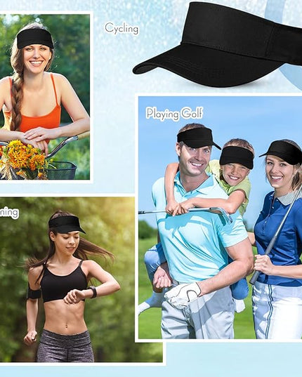 Silkfly 36 Pack Sun Visor Hats Adjustable Sports Athletic hat UV Protection Sun Visor Cap for Men Women Tennis Running Golf