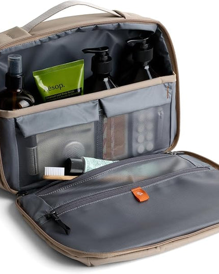 Bellroy Hanging Toiletry Kit Plus (8 Liter Travel Hanging Toiletry Bag) - Stone