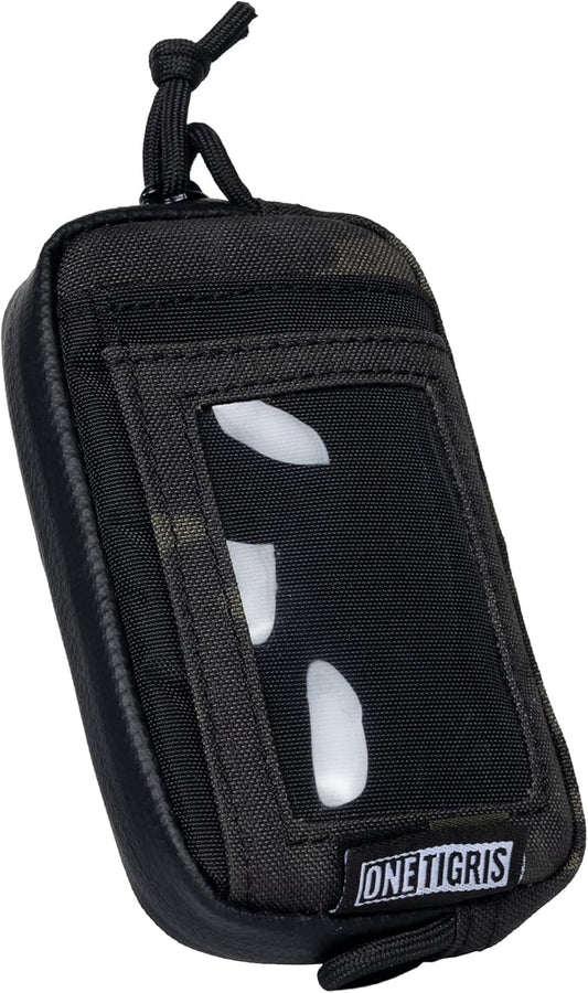 OneTigris Front Pocket Wallet with Zippers Small Coin Purse Tactical Wallet Nylon Minimalist Wallet for Men Women