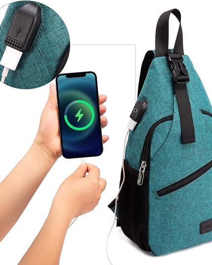 LOVEVOOK Sling Bag for Women Casual Daypack Nylon Crossbody Sling Backpack Travel Shoulder Bag Hiking Daypack