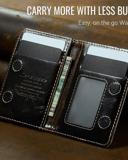 Defencase for Magsafe Wallet Magnetic Card Holder RFID Blocking, PU Leather Minimalist Phone Wallet for MagSafe Phones and Cases for iPhone 17/16/ 15/14/ 13/12/ Pro/Max/Plus/Air, Coffee