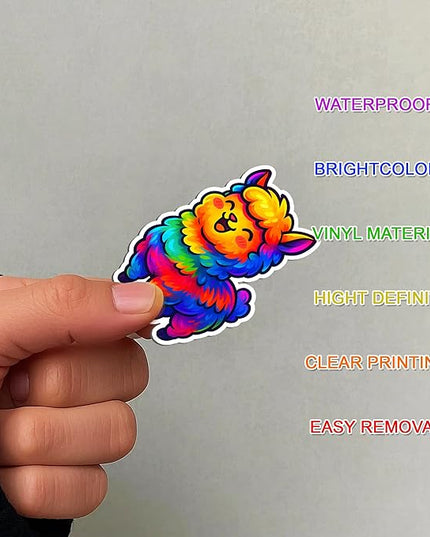 100 PCS Cute Kawaii Stickers Pack Vinyl Waterproof Adorable Food Animal Cartoon Decals Hard Hat Bumper Car Water Bottle Scrapbook Laptop Gift for Men Women Birthday