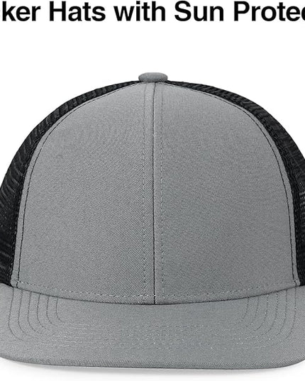 kozinu Unisex Trucker Hats Blank Mesh Snapback Hats Sport Plain Baseball Caps Adjustable Fitted Hat