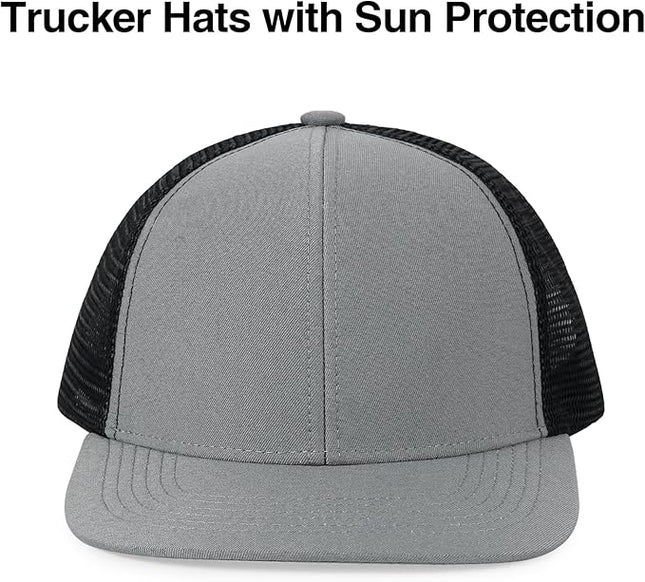 kozinu Unisex Trucker Hats Blank Mesh Snapback Hats Sport Plain Baseball Caps Adjustable Fitted Hat