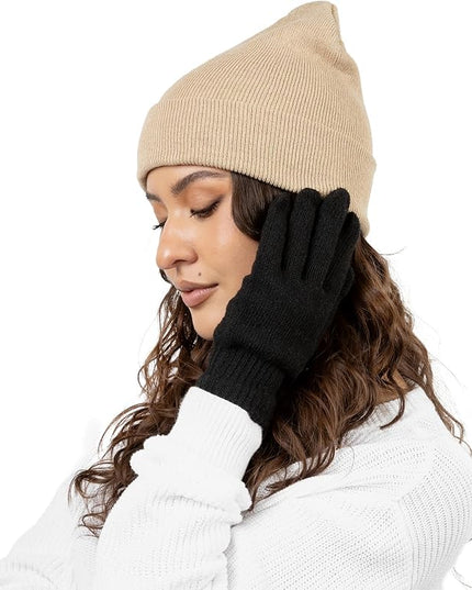 12 Pack Winter Beanie Hats for Men Women, Warm Cozy Knitted Cuffed Skull Cap, Wholesale