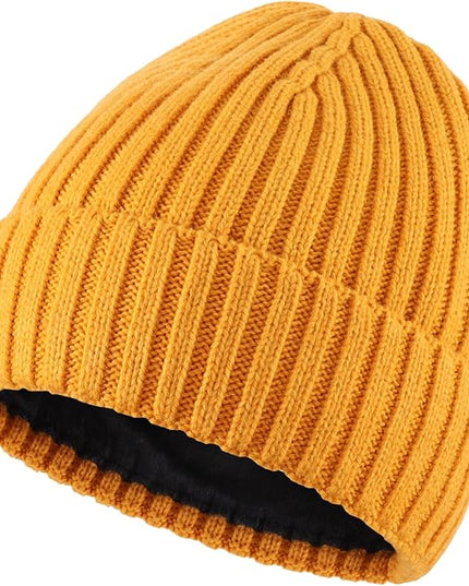 Connectyle Fleece Lined Cuffed Beanie Hat for Men Women Knitted Winter Wool Beanies Skull Cap Warm Watch Hat