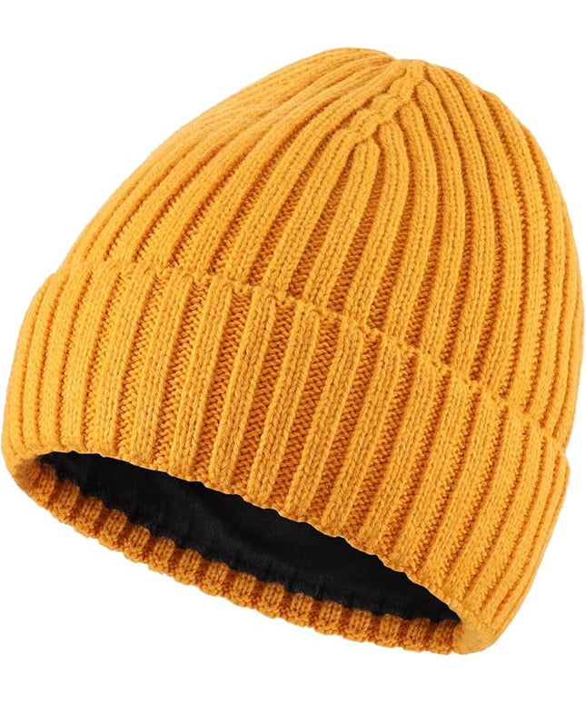 Connectyle Fleece Lined Cuffed Beanie Hat for Men Women Knitted Winter Wool Beanies Skull Cap Warm Watch Hat