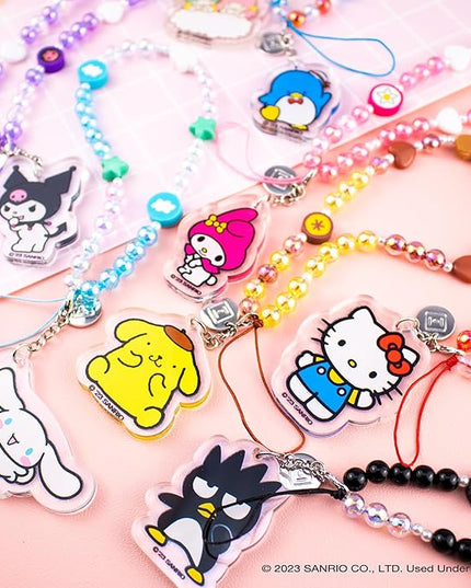 iFace Hello Kitty and Friends Beaded Wristlet Universal Phone Charm Strap - Cute Wrist Chain Lanyard Aesthetic Decor Strap for Cell Phone Camera Keys AirPods Keychains