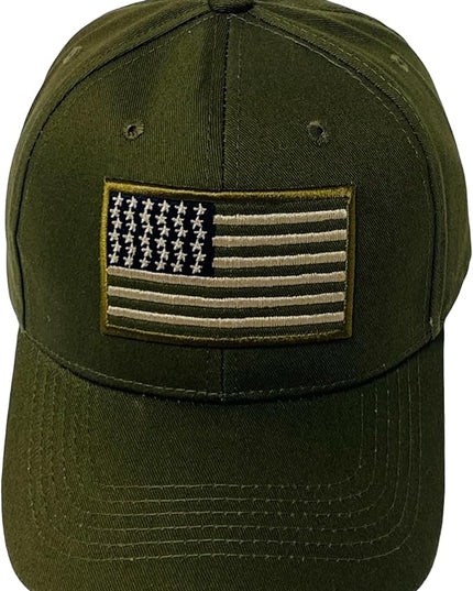 Roytrense Embroidered American Flag Unisex Baseball Cap (100% Cotton)