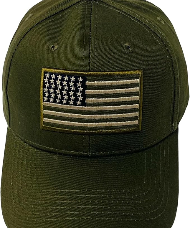 Roytrense Embroidered American Flag Unisex Baseball Cap (100% Cotton)