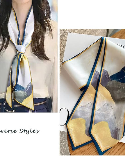 Purse Scarf For Handbags Head Scarves For Women's Hair Bags Scarfs Long Skinny Scarves Fashion Silky