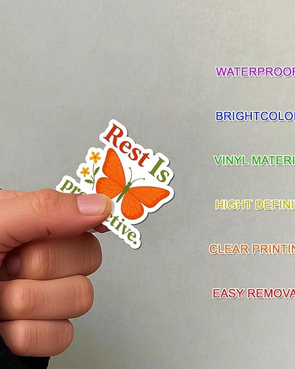 100PCS Mental Health Stickers Pack Matters Awareness Vinyl Waterproof Sticker for Teens Adults Aesthetic Decals Decorative Funny Car Decals Water Bottle Phone Birthday Gifts