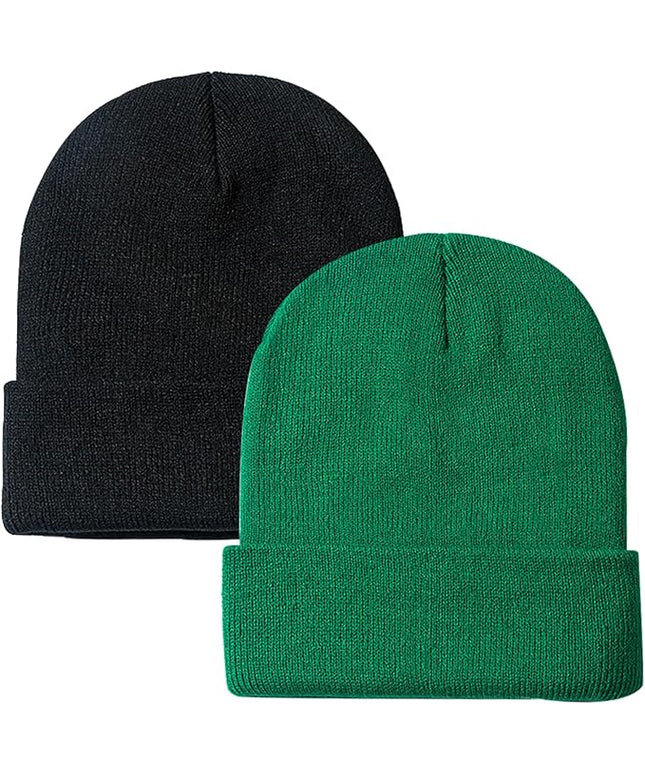 ZOORON 1&2 Pack Beanie for Men Women Slouchy Beanie Hats Winter Knit Caps Soft Ski Hat Unisex
