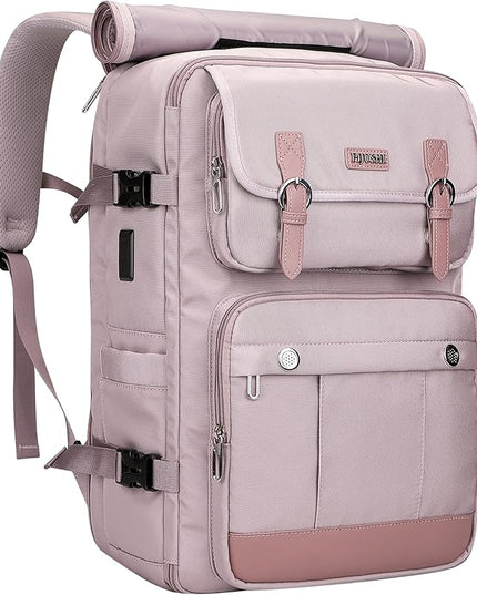 PIJUSHI Travel Backpack for Women Carry on Luggage Backpack Convertible Large Laptop Duffel Bag for Airplanes(PE049 Ashen Purple)