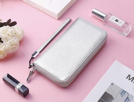 Lavemi Small Compact Women Wallet RFID Blocking Genuine Leather Bifold Purse with ID Windows