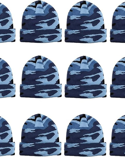 Gelante Unisex Beanie Cap Knitted Warm Solid Color and Multi-Color Multi-Packs