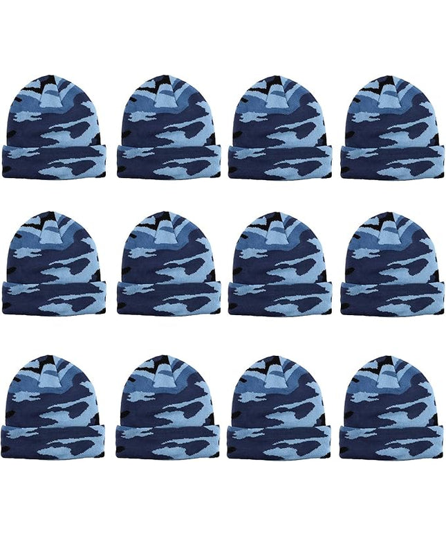 Gelante Unisex Beanie Cap Knitted Warm Solid Color and Multi-Color Multi-Packs