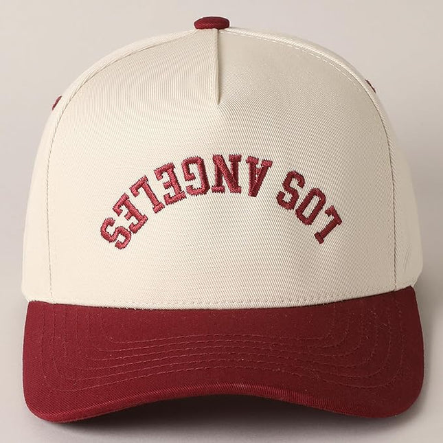 MIRMARU Two-Tone Vintage Canvas Trucker Hats for Men & Women, Adjustable Size Baseball Caps with Trendy Embroidered Design