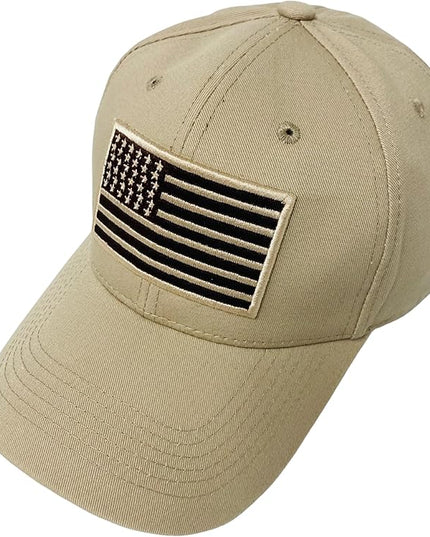 Roytrense Embroidered American Flag Unisex Baseball Cap (100% Cotton)