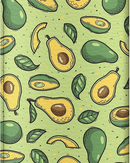 Passport Cover for Kids, Women and Men, Cute Travel Passport Holder (Avocado Pattern)