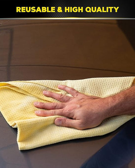 Meguiar's Microfiber Drying Towel, Water Magnet, 4 Pack | Premium Quality | Super Plush | Water Absorbent | Scratch-Free