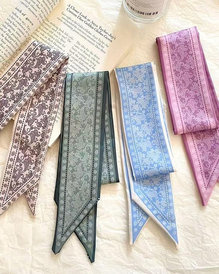 24PCS Fashion Scarves for Women Multifunctional Neck Scarves Purse Scarf Headbands for Bags Hair Accessories