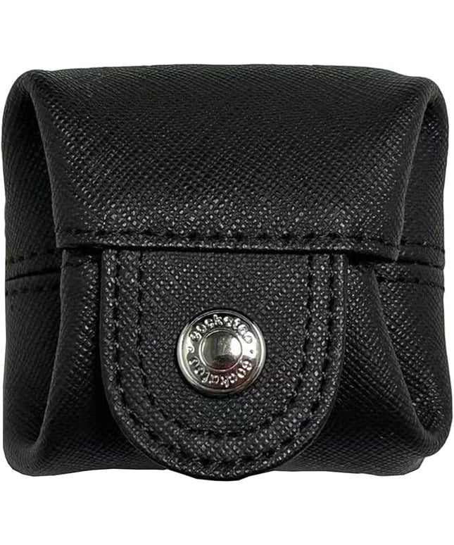 Cockatoo Genuine Leather Coin Pouch Change Holder Mini Snap Pocket Wallet for Men Women (Small, GANACHE)