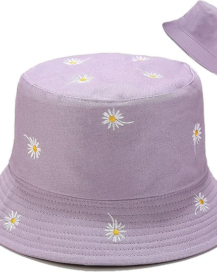 XYIYI Cute Bucket Hat Beach Fisherman Hats for Women, Reversible Double-Side-Wear