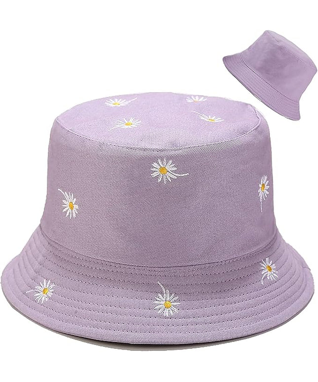 XYIYI Cute Bucket Hat Beach Fisherman Hats for Women, Reversible Double-Side-Wear