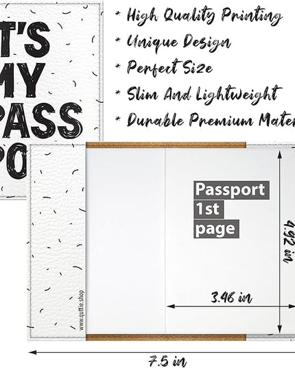 Passport Cover for Kids, Women and Men, Cute Travel Passport Holder (My Passport)