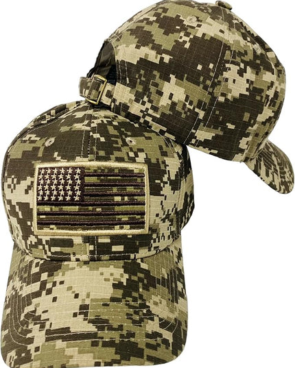 Roytrense Embroidered American Flag Unisex Baseball Cap (100% Cotton)