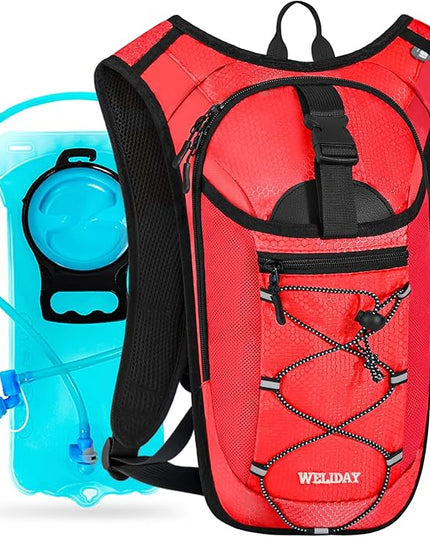 Hydration Backpack with Leak Proof Water Bladder, Lightweight Hydro Water Daypack for Rave, Cycling, Running, Hiking, Climbing