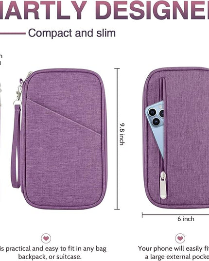 Passport Holder Family, Women Rfid Blocking Passport Wallet, Travel Essentials Premium Wallets, Waterproof Passport Holders Bag for Men Traveling, Travel Document Organizer Credit Cards Case