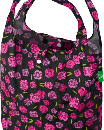 ECO CHIC Foldable Reusable Grocery Bags - Lightweight, Recycled & Reusable Shopping Bag - Waterproof Packable Tote