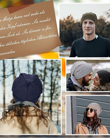 Slouchy Beanie for Men Women Soft Lightweight Running Beanie Hat Chemo Cap Skull Cap