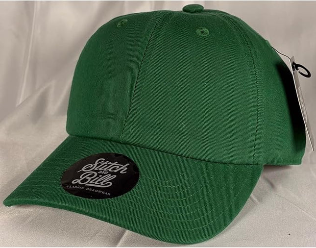 Stitch and Bill Mens Athletic Deep-Crown Baseball Cap 100% Soft Cotton Unstructured Dad Hat Outdoors Adjustable