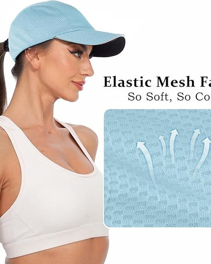 GADIEMKENSD Women's Race Day Running Cap Performance Mesh Hat - Excellent Ventilation, Lightweight, Reflective Safety