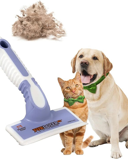 FurDozer Pet Hair Remover & Auto Detailing Tools - Cat & Dog Hair Remover for Carpets, Car Interiors, Couches, Bedding, & Pet Furniture (Purple, X6)