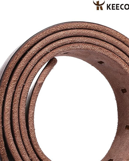 KEECOW Men's 100% Italian Cow Leather Belt Men With Anti-Scratch Buckle,Packed in a Box