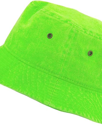 The Hat Depot Bucket Hat - Unisex 100% Cotton & Denim UPF 50 Packable Summer Travel Beach Sun Hat