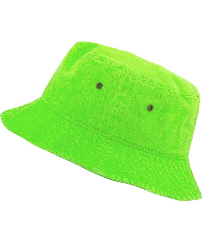 The Hat Depot Bucket Hat - Unisex 100% Cotton & Denim UPF 50 Packable Summer Travel Beach Sun Hat